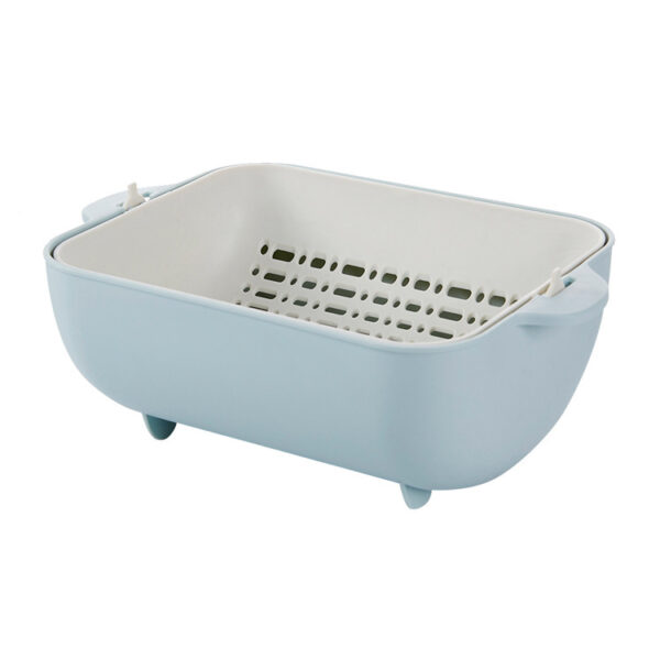 Creative Double-layer Square Flip Drain Basket Kitchen Dishwashing Drip Basin - Image 7