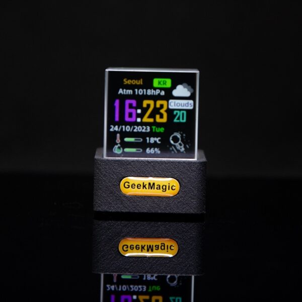 Mini Transparent WiFi Weather Clock Desktop Decoration Display - Image 3